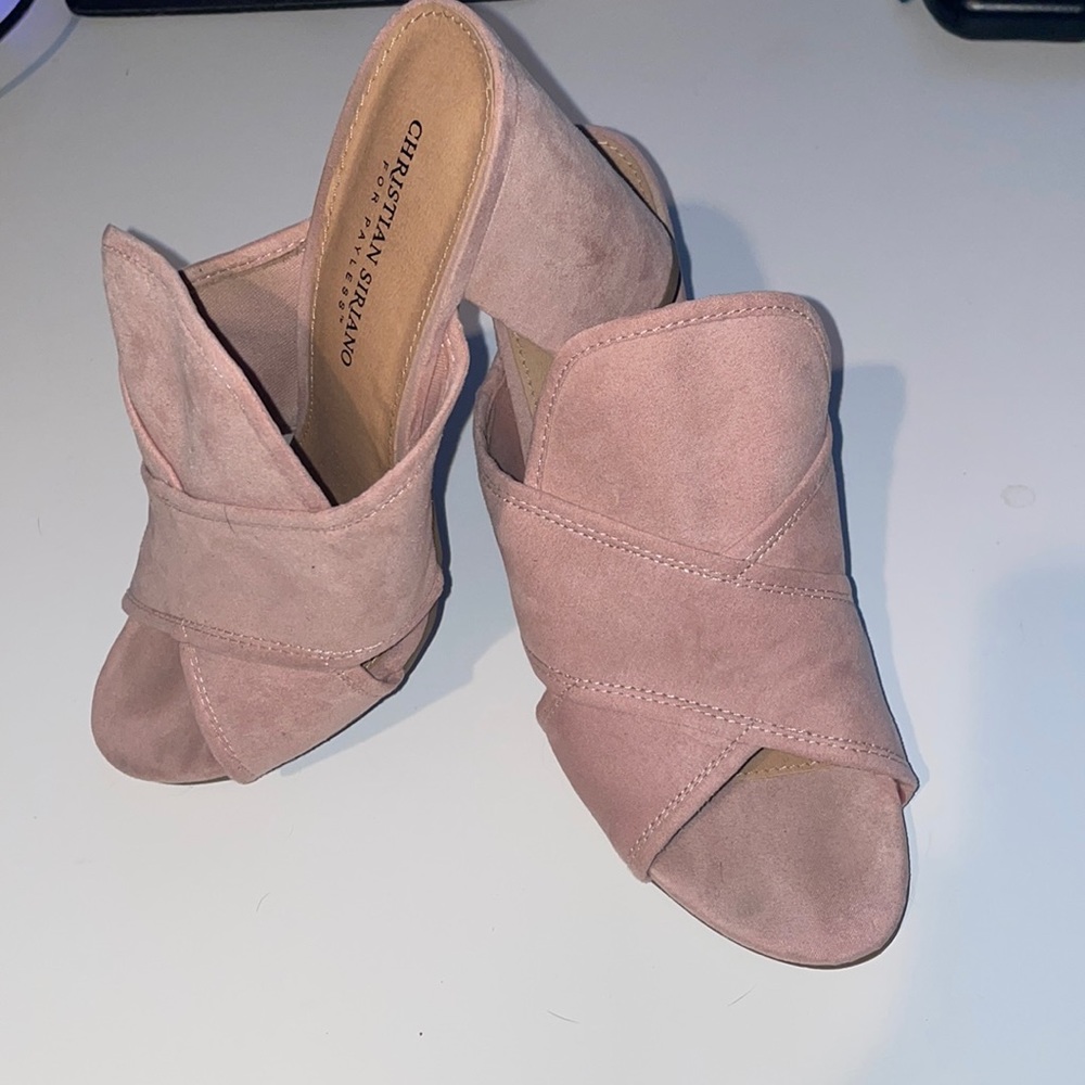 Like new Christian Soriano for Payless pink suede heels size 10